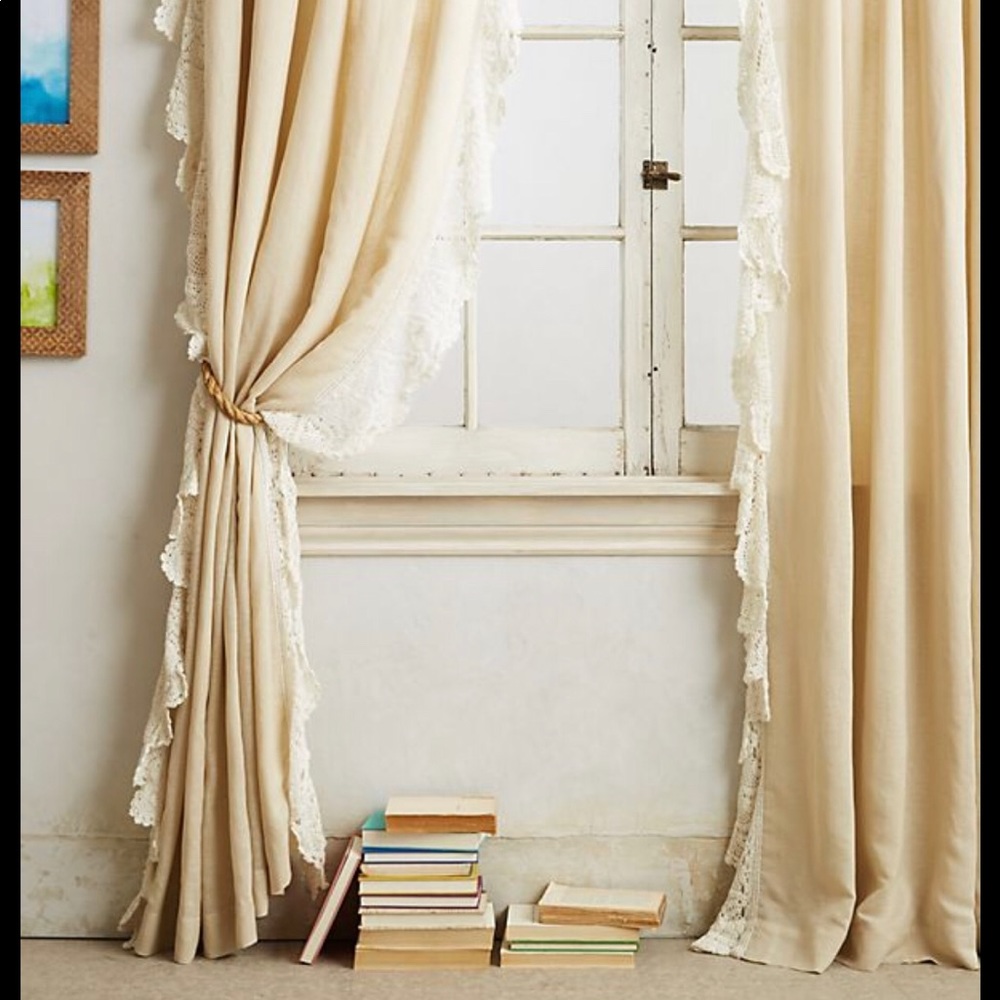 ISO Anthropologie Santina Ivory Lace Curtains